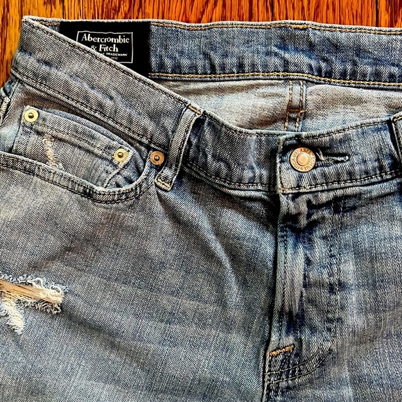 Abercrombie & Fitch A&F Langdon slim men stretch jean 30x30 Y2K distresed - Picture 3 of 6
